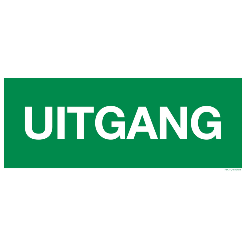 Pictogram uitgang groen wit