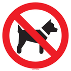 Pictogram verboden dieren rood wit volgens ISO 7010