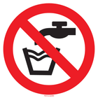 Pictogram verboden drinkwater rood wit volgens ISO 7010