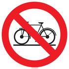 Pictogram verboden fiets rood wit
