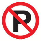 Pictogram verboden te parkeren rood wit
