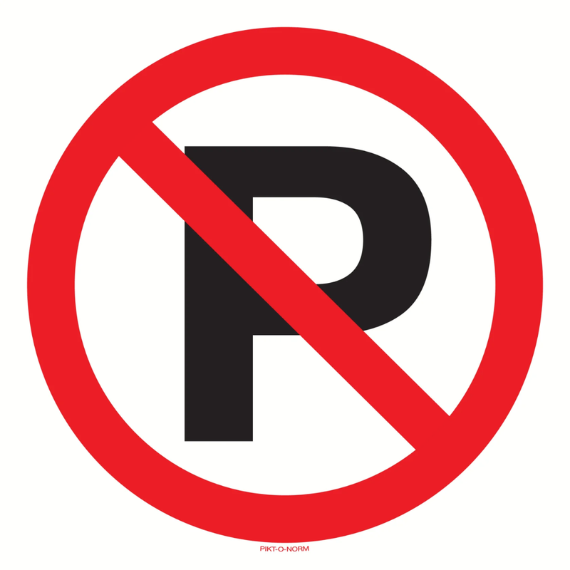 Pictogram verboden te parkeren rood wit