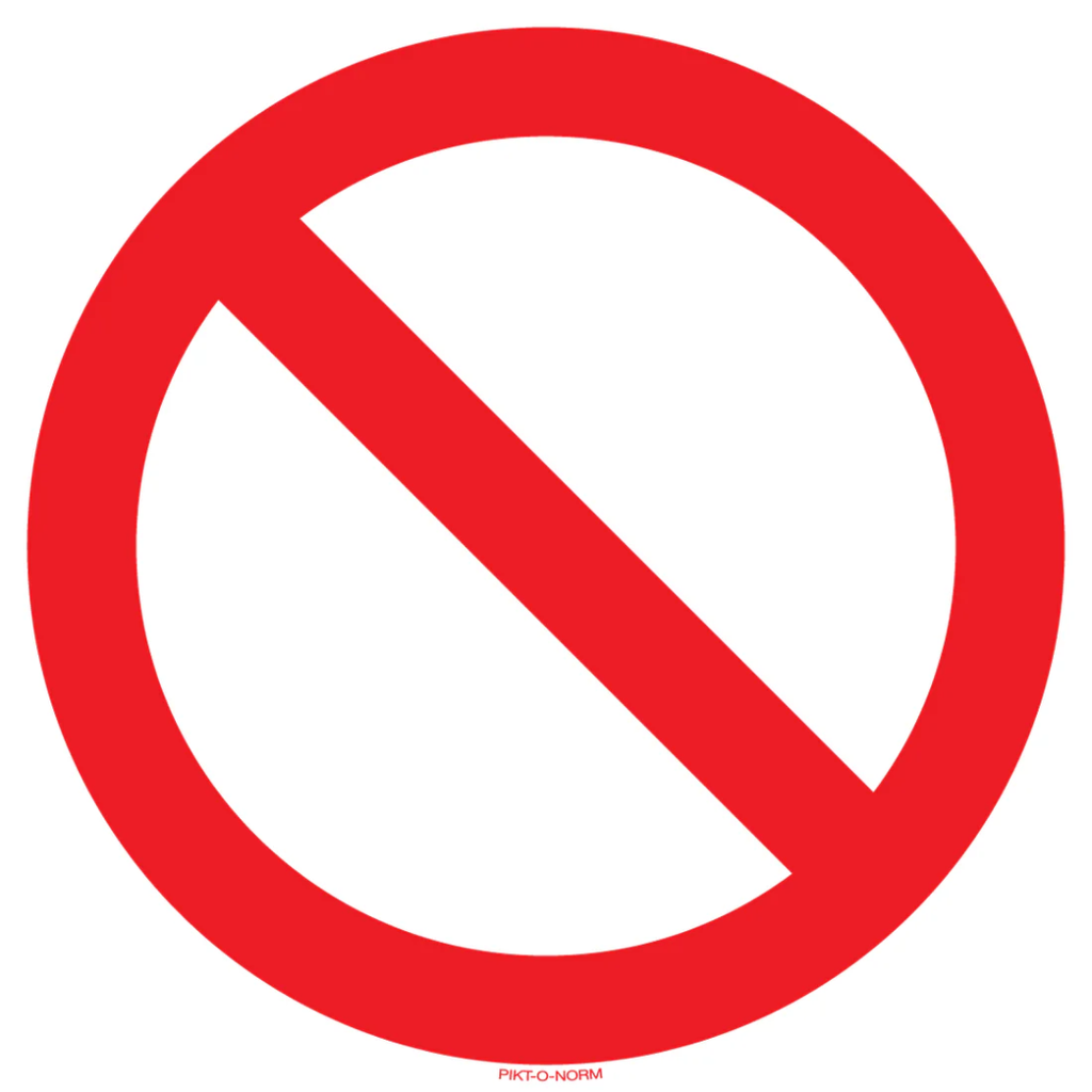 Pictogram verboden toegang rood wit volgens ISO 7010
