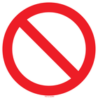 Pictogram verboden toegang rood wit volgens ISO 7010