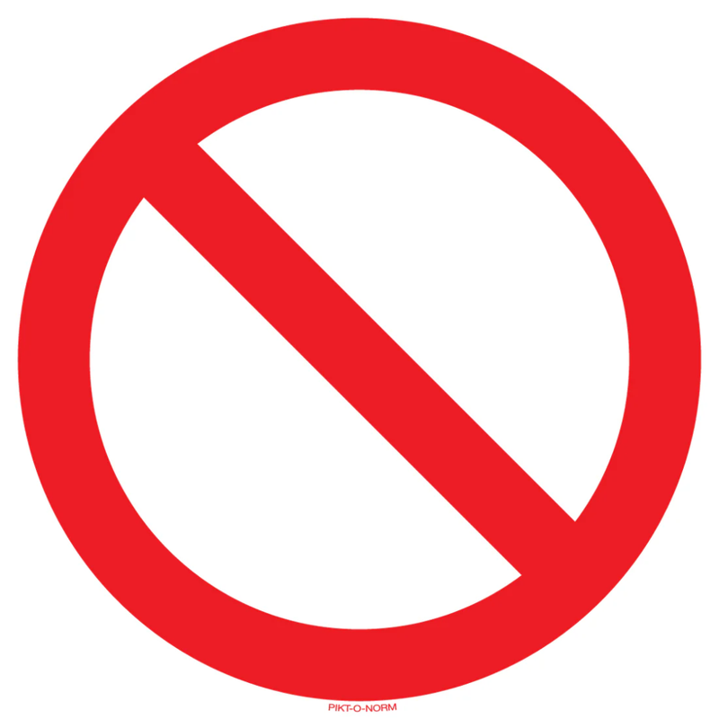 Pictogram verboden toegang rood wit volgens ISO 7010