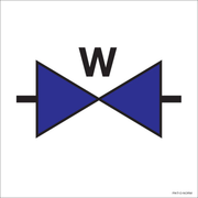 Pictogram waterafsluiter blauw wit