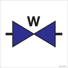 Pictogram waterafsluiter blauw wit