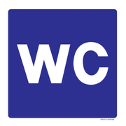 Pictogram wc algemeen blauw wit
