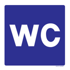 Pictogram wc algemeen blauw wit