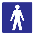 Pictogram wc heren blauw wit