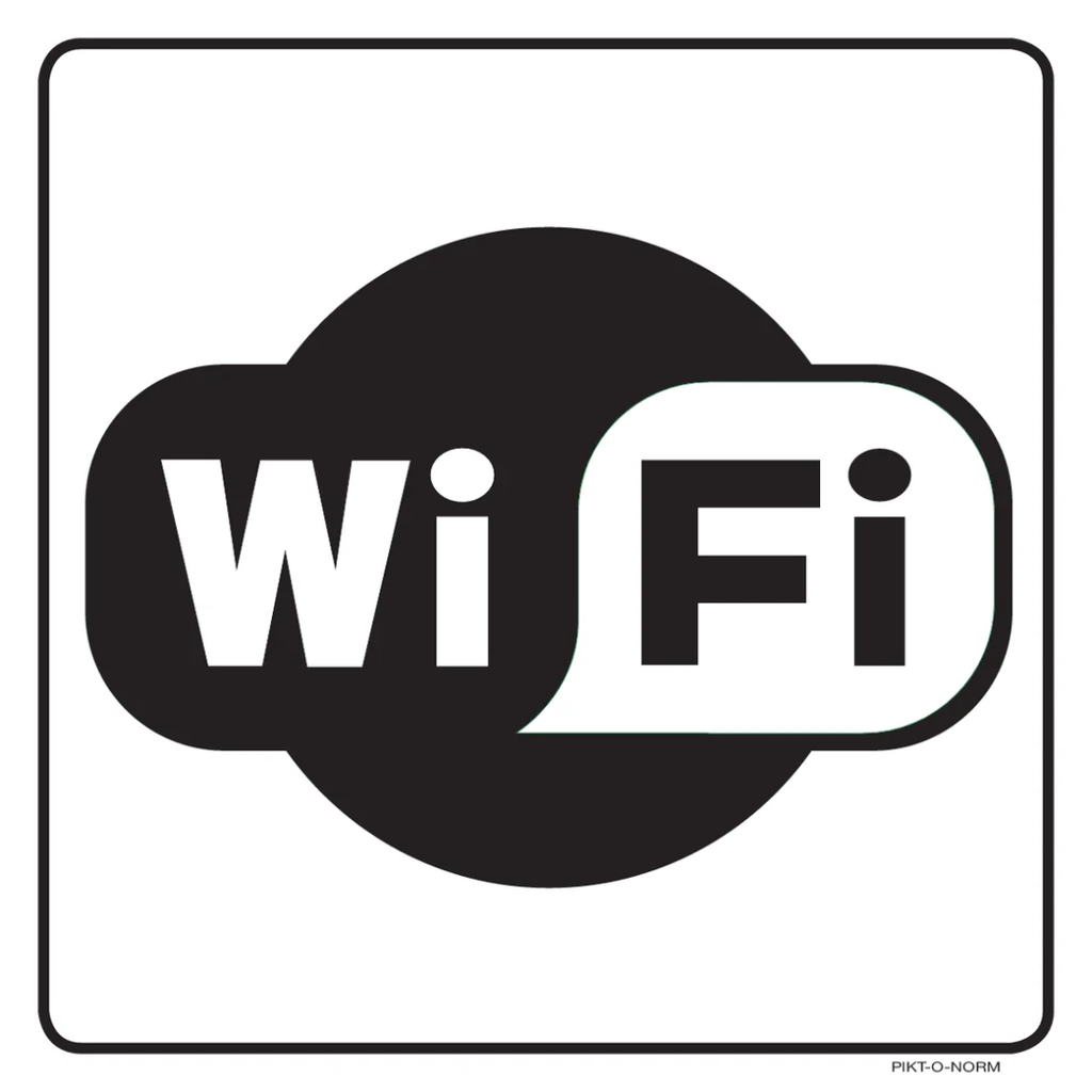 Pictogram wifi zwart wit