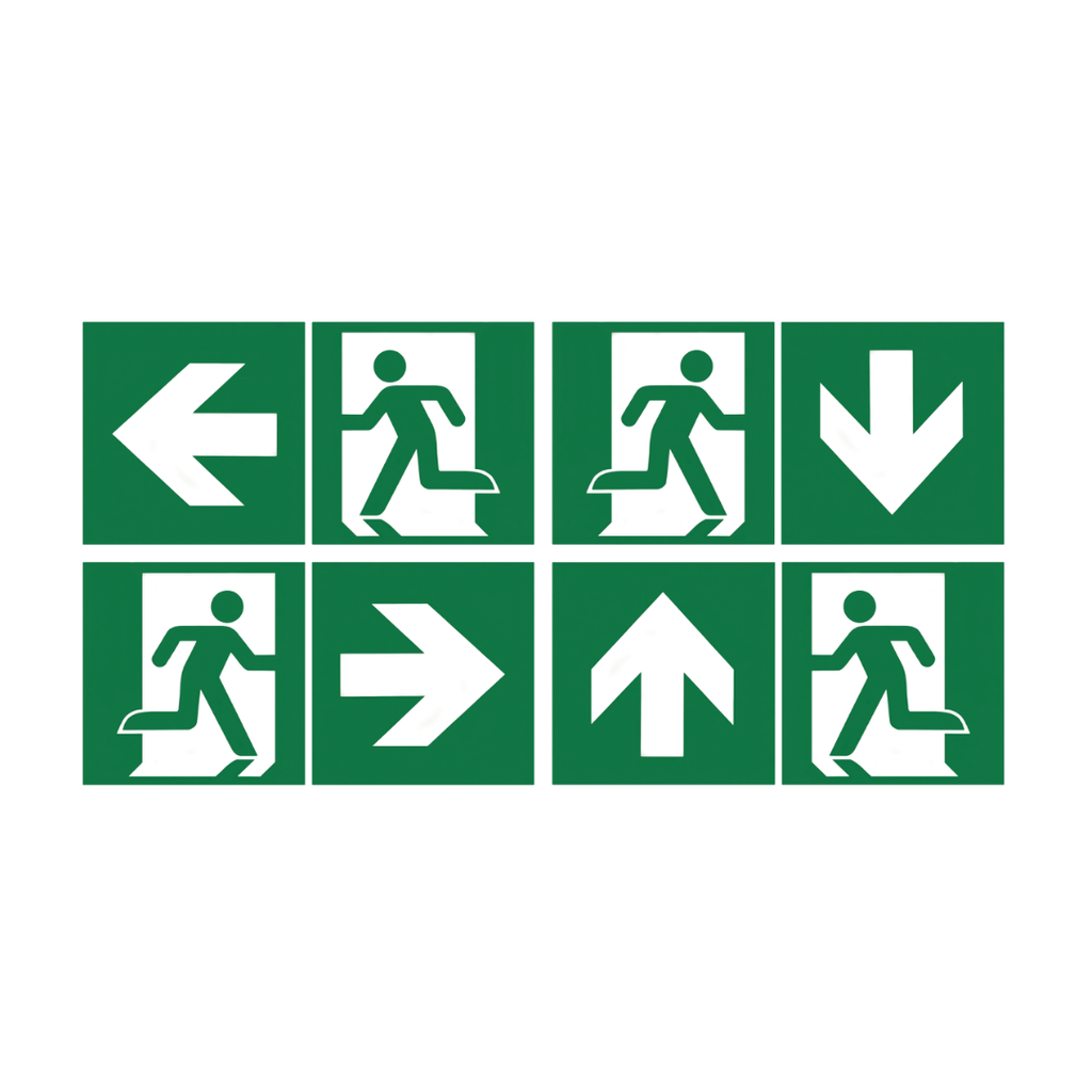 Zemper pictogram nooduitgang modulair mogelijke combinaties